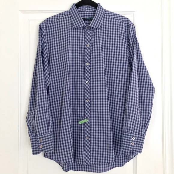 Zachary Prell Gingham Button Down - M - Picture 4 of 5
